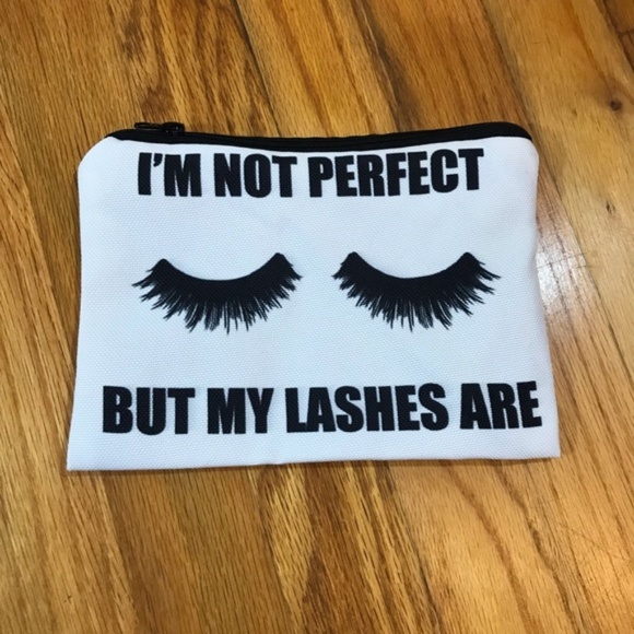 Handbags - I’m Not Perfect Makeup Bag Black & White